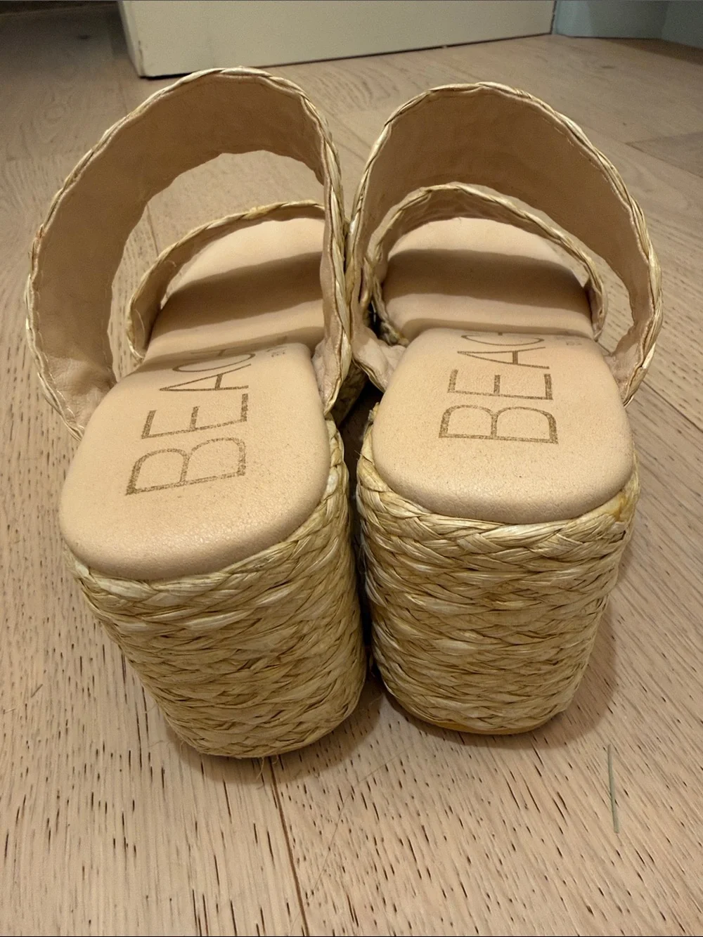 Beau Natural Braided Platform Sandals - Natural